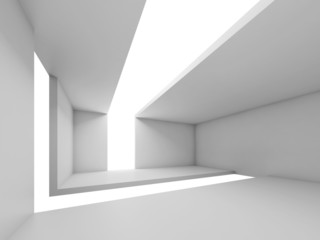 Abstract white architecture background 3d