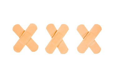 xxx sign with bandage
