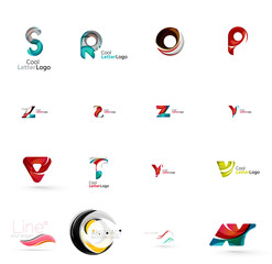 Set of universal company logo ideas, business icon collection