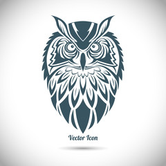 Obraz premium Owl in the ornamental style. Tribal.