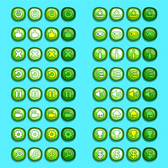 green game icons buttons icons, interface, ui