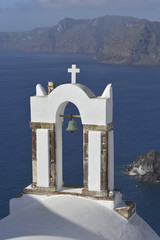 Fototapeta na wymiar Chapel Oia Santorini Greece