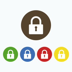 Simple closed padlock icon.