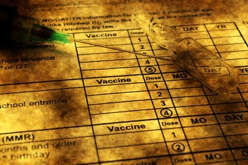 Vaccine grunge concept