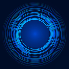 Abstract blue, green and yellow swirl circle bright background