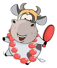 A little cow. Cartoon