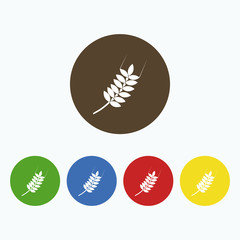 Simple icon ear of wheat.