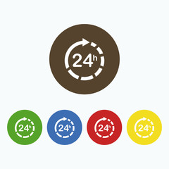 Simple Icon 24 hours.