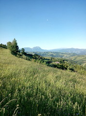 Obraz premium Morning on transylvania mountain hills