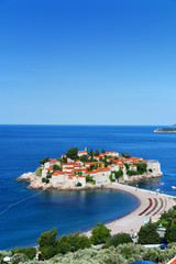 Sveti Stefan island near city of Budva, Montenegro