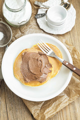 Pancakes with Chocolate Cream
