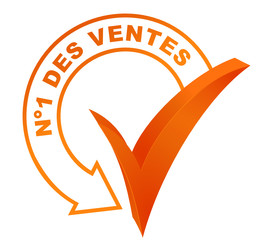 numéro un des ventes sur symbole validé orange