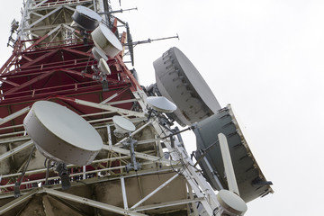Telecom antenna in a building