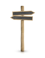 Empty blackboard road sign