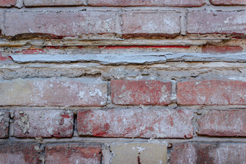 Texture. Brick. Wall. A background with attritions and cracks