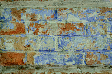 Fototapeta premium Texture. Brick. Wall. A background with attritions and cracks