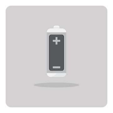 Vector of flat icon, battery on isolated background
