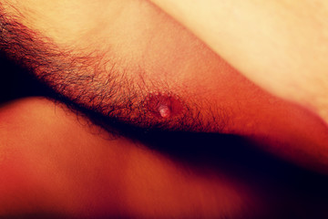 Man and woman close to each other.