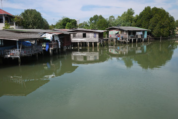 Houses on river