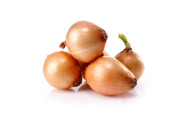 Fresh  onion  isolated on white background