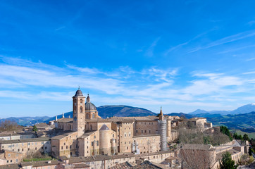 Obraz premium View of the Ducal Palace, Urbino, Marche,Italy