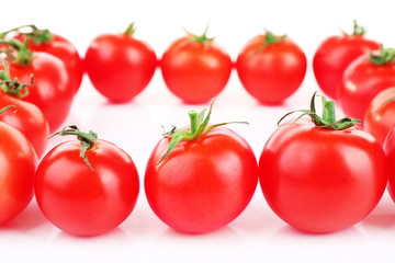 Group of cherry tomatoes, closeup