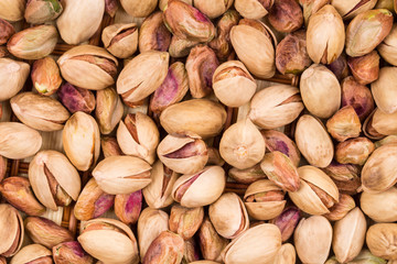 Close up of fresh pistachios.
