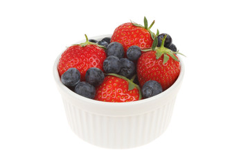 Strawberries and blueberries
