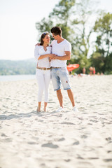 Young couple on the beach