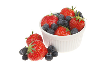 Strawberries and blueberries