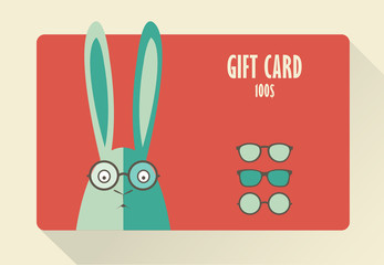 Gift card with rabbit