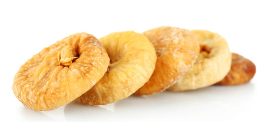 Dried figs isolated on white