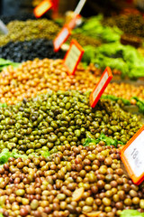 Fresh olives at the market