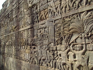 Engraving in Angkor Wat