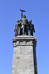 Fototapeta na wymiar Memorial Monument dedicated to Soviet Army, Sofia, from 1954