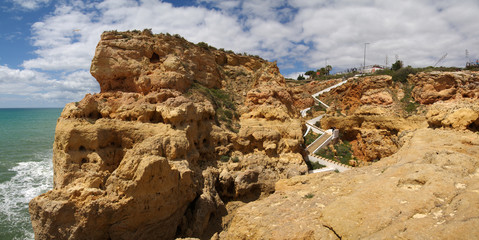 Algar Seco stairs at Algarve