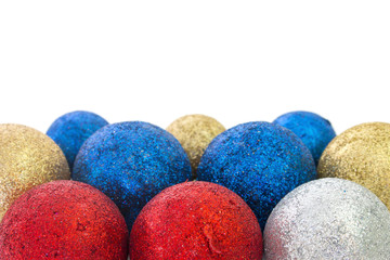 Christmas toys on a white background