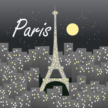 Paris - Vector Illustration, Graphic Design, Editable For Your Design