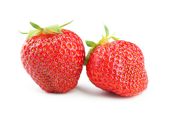 Strawberries berry isolated on white