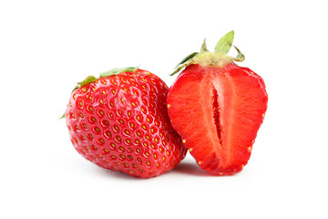 Strawberries berry isolated on white