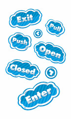 Separate vector about door-signs