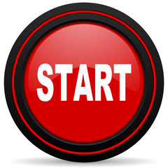 start red glossy web icon