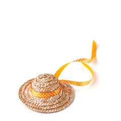 Kleiner Sonnenhut isoliert auf weiß - Symbol für Sommer, Sonne, Urlaub