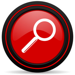 search red glossy web icon