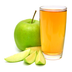 Apple juice and apple slices