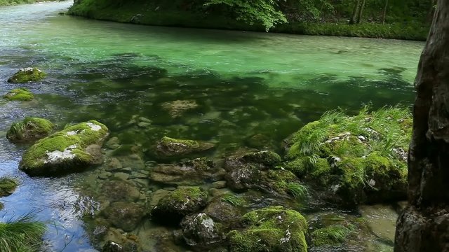 Kristallklarer Bergfluss