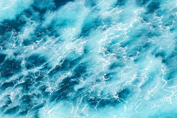 Aluminium Prints Water Abstract splash turquoise sea water for background