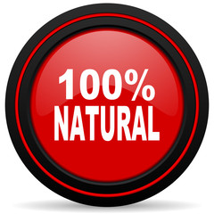 natural red glossy web icon