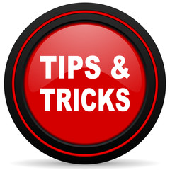 tips tricks red glossy web icon