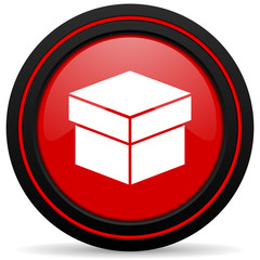 box red glossy web icon